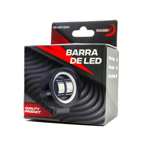 Faro Para Moto Rasen 2 Led Redondo Con Lupa Luz Blanca Fija Y Estrobo ...