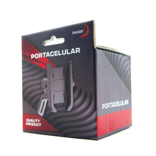 Soporte Para Moto Rasen Para Celular Universal Metalico Para Espejo Sin Cargador          
