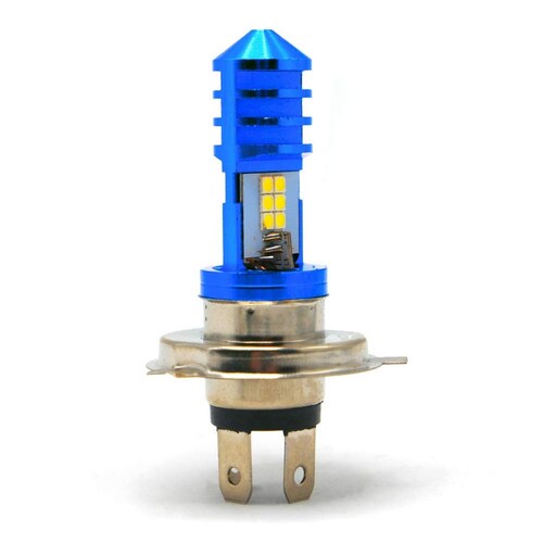Foco Para Moto Rasen De Faro 12 Hiper Led Potente H4            Azul