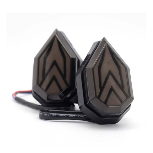 Direccionales Para Moto Rasen Led Secuencial Tipo Doble Flecha Universal Rojo