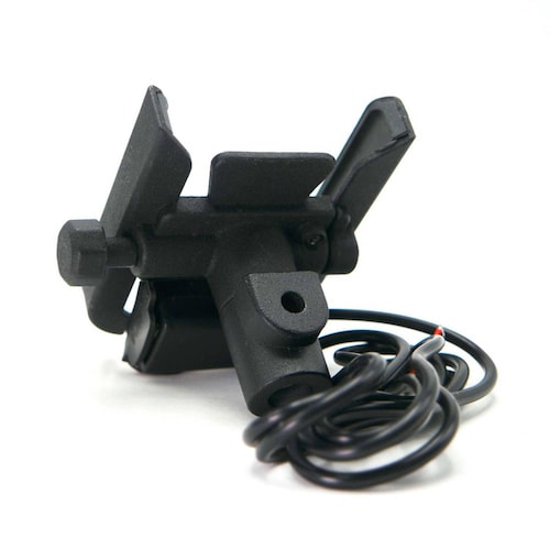 Soporte Para Moto Rasen Para Celular Universal Metalico Para Espejo Con Cargador          