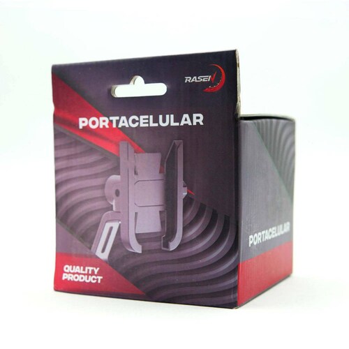 Soporte Para Moto Rasen Para Celular Universal Metalico Para Espejo Con Cargador          