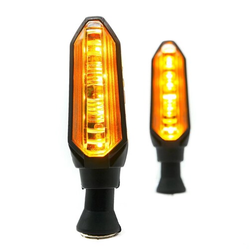 Direccionales Para Moto Rasen Led Secuencial Premium 4 Hyperled Universal Azul