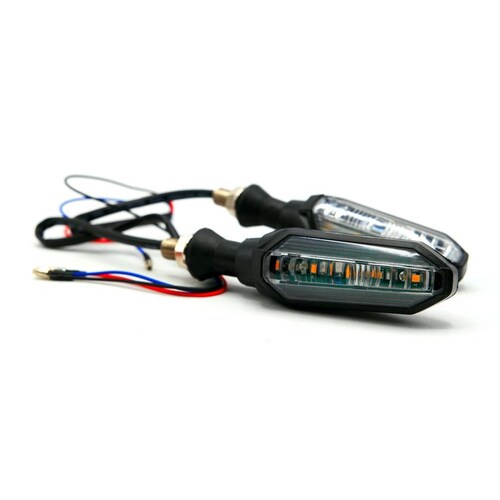 Direccionales Para Moto Rasen Led Secuencial Premium 4 Hyperled Universal Azul