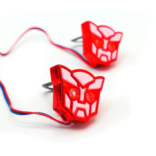 Luz Para Moto Rasen Decorativa Tipo Transformers Estrobo               Rojo