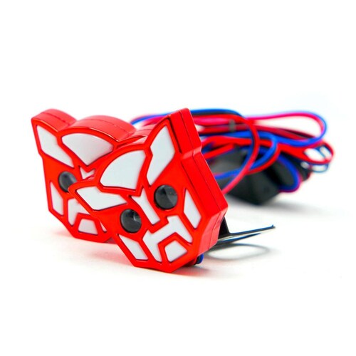 Luz Para Moto Rasen Decorativa Tipo Transformers Estrobo               Rojo
