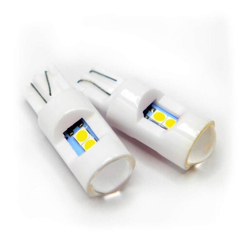 Foco Para Moto Rasen Led De Pellizco Con Lupa 6 Hiperled            Blanco
