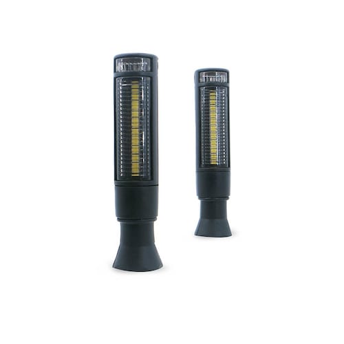 Direccionales Para Moto Rasen Led Secuencial Tipo Barril Universal  Rojo