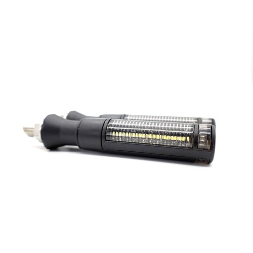 Direccionales Para Moto Rasen Led Secuencial Tipo Barril Universal  Rojo