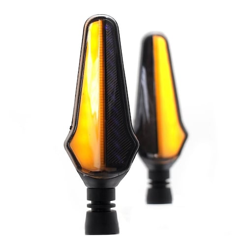 Direccionales Para Moto Rasen Led Secuencial Tipo Rayas Universal  Rojo
