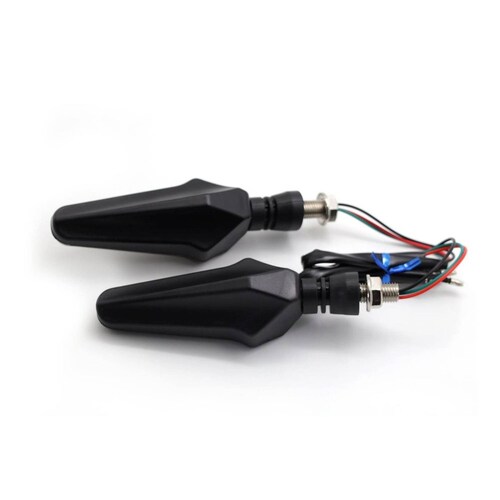 Direccionales Para Moto Rasen Led Secuencial Tipo Rayas Universal  Rojo