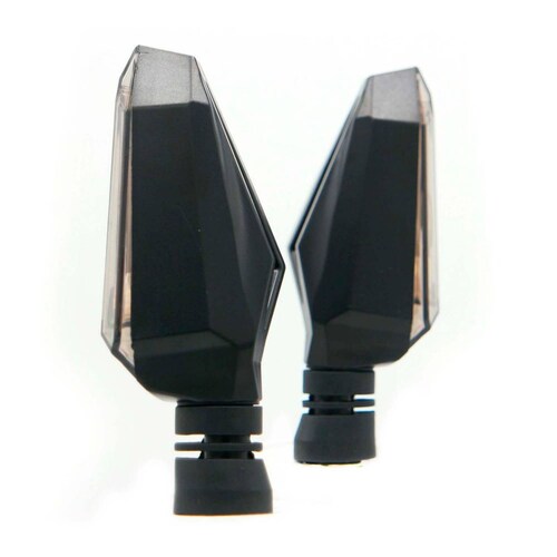 Direccionales Para Moto Rasen Led Secuencial Tipo Aleta Universal  Amarillo