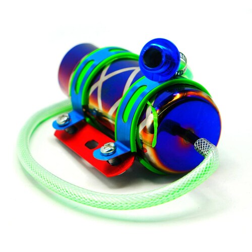 Enfriador Para Moto Rasen De Aceite De Motor En Aluminio Con Conexiones Universal          Azul