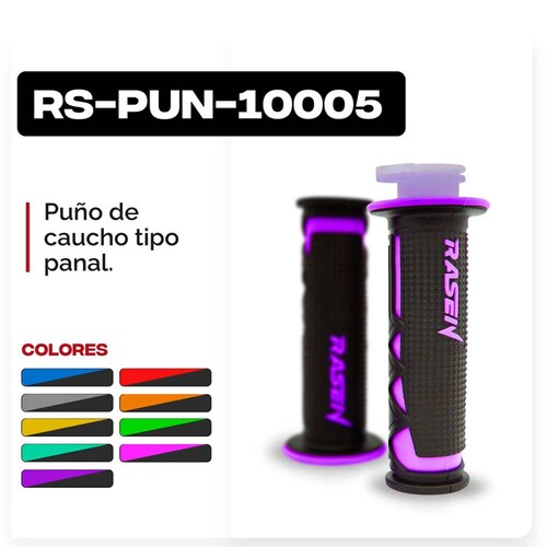 Puños Para Moto Rasen De Caucho Tipo Panal Violeta Universal