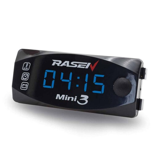 Cargador Para Moto Rasen Rectangular Con Triple Funcion Voltimetro Medidor De Temp Y Tiempo Color Azul       