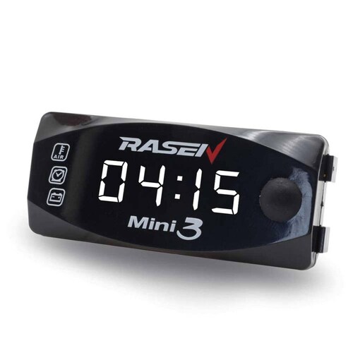 Cargador Para Moto Rasen Rectangular Con Triple Funcion Voltimetro Medidor De Temp Y Tiempo Color Azul       