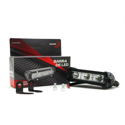 Barra Para Moto Rasen Mini Led Luz Blanca Fija Y Estrobo            
