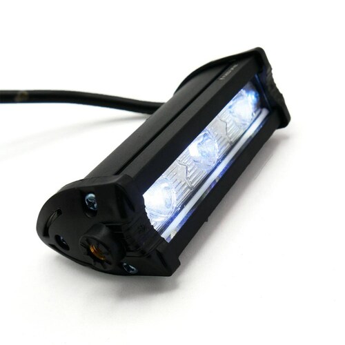 Barra Para Moto Rasen Mini Led Luz Blanca Fija Y Estrobo            