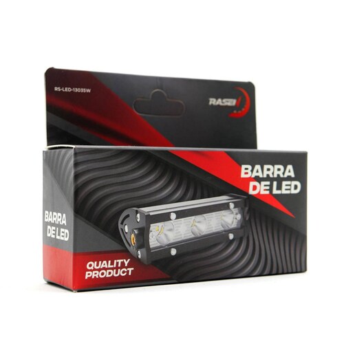 Barra Para Moto Rasen Mini Led Luz Blanca Fija Y Estrobo            