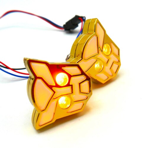 Luz Para Moto Rasen Led Fija Decorativa Tipo Transformers              Amarillo
