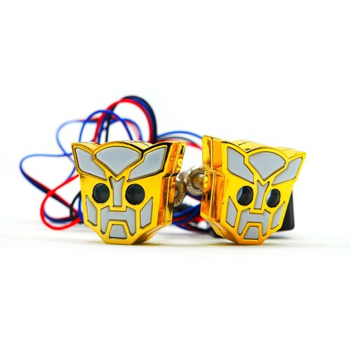 Luz Para Moto Rasen Led Fija Decorativa Tipo Transformers              Amarillo