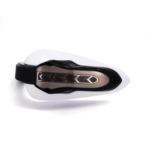 Protector De Puños Para Moto Rasen Deportivo Color Negro Con Intermitente            Blanco