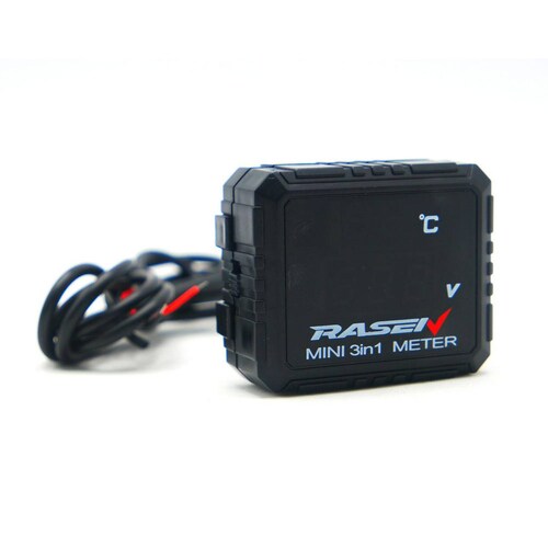 Cargador Para Moto Rasen 3 En 1 Con Puerto De Usb, Medidor De Voltaje Y Medidor De Temperatura Digital    