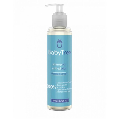 Shampoo para Niños AntiPiojos BabyTree Cuidado Natural y Prevención Natural