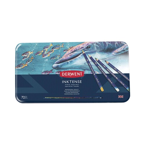 Caja Metalica Con 72 Lapices Inktense Derwent # 2301843