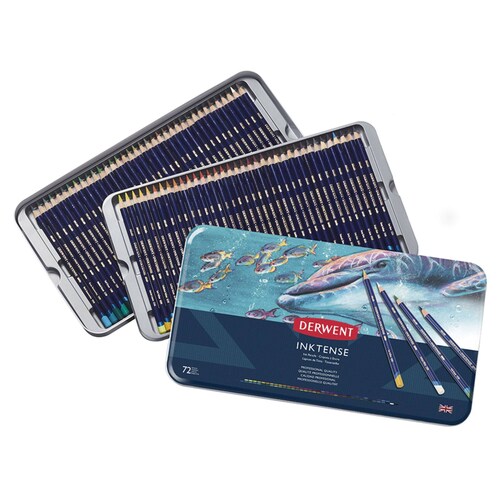 Caja Metalica Con 72 Lapices Inktense Derwent # 2301843