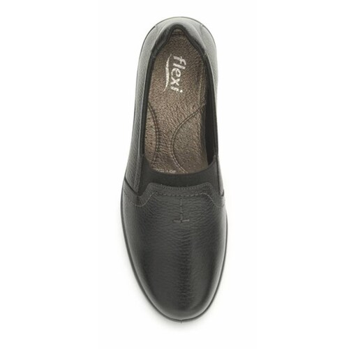 Zapato Flexi Mujer De Confort De Piel 18105neg