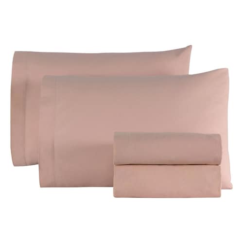 Sábanas Matrimoniales  100% Algodón , Color Rosa Matura