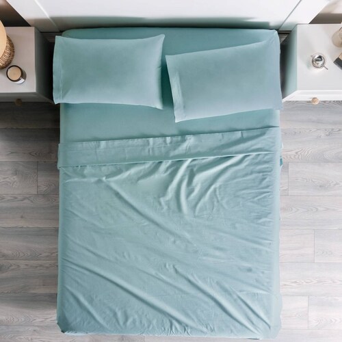 Sábanas Queen Size 100% Algodón , Color Menta