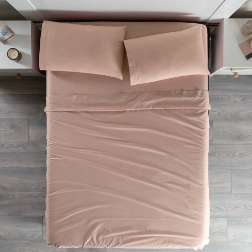Sábanas King Size 100% Algodón , Color Rosa Matura
