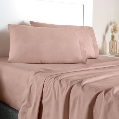 Sábanas King Size 100% Algodón , Color Rosa Matura
