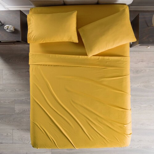 Sábanas King Size Viasoft Mostaza