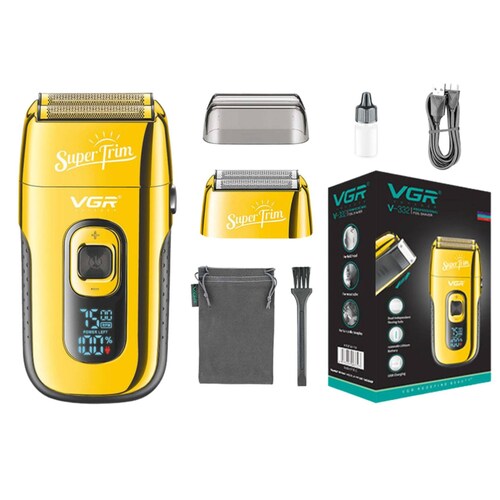 Vgr V-332 Shaver Afeitadora De Cabello, Barba, Bigote y Cuerpo Máquina Profesional Recargable e Inalámbrica Con Batería De Larga Duración Ideal Para Barbero, Barbería, Uso Personal, Uso En Seco