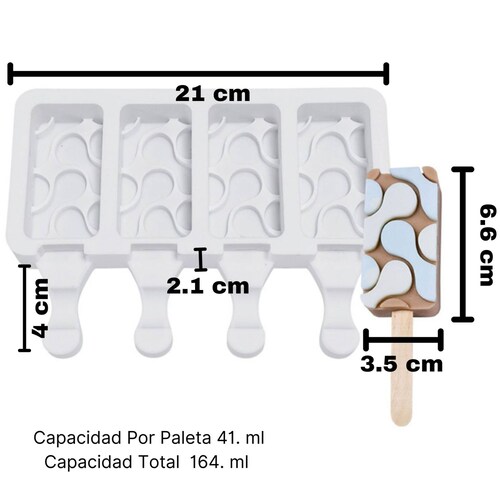 ecomlab Moldes Para Paleta De Silicona Reutilizable Lengua Gato.