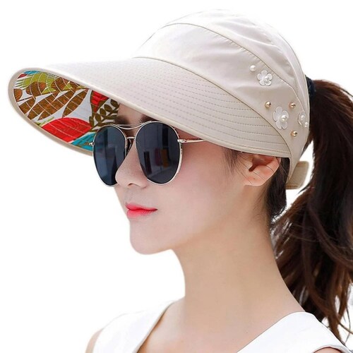 Sombrero Para Sol Dama Playa Primavera Verano Protección Uv (Suela).