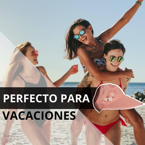 Sombrero Para Sol Dama Playa Primavera Verano Protección Uv (Suela).