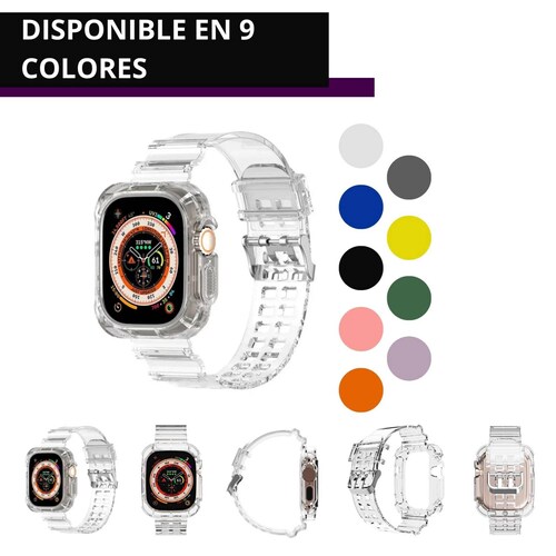 Correa de silicona ultra resistente para Apple Watch todas las series  38/40/41/42/44/45mm diseñada para un uso rudo y duradero estilo y protección (Verde)