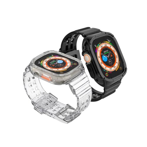 Correa de silicona ultra resistente para Apple Watch todas las series  38/40/41/42/44/45mm diseñada para un uso rudo y duradero estilo y protección (Verde)