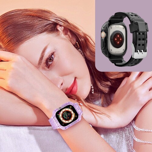Correa de silicona ultra resistente para Apple Watch todas las series  38/40/41/42/44/45mm diseñada para un uso rudo y duradero estilo y protección (Verde)