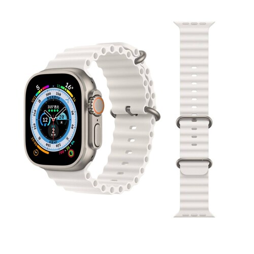 Correa Ocean Band Para Apple Watch ecomlab, Brazalete Deportivo De Entrenamiento Ajustable, Impermeable Y Suave Para Apple Watch Series 1,2,3,4,5,6,7,8,Ultra,Se (38/40/41/42/44/45/49 Mm)