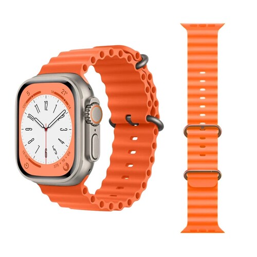Correa Ocean Band Para Apple Watch ecomlab, Brazalete Deportivo De Entrenamiento Ajustable, Impermeable Y Suave Para Apple Watch Series 1,2,3,4,5,6,7,8,Ultra,Se (38/40/41/42/44/45/49 Mm)