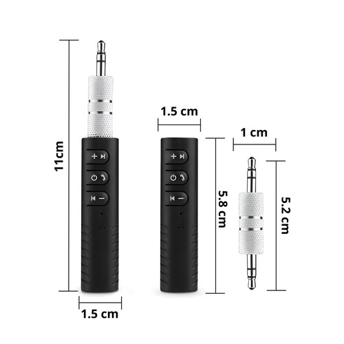 Receptor Bluetooth 5.0 para Auto Auxiliar con Micrófono: audio inalámbrico y manos libres para automóvil..
