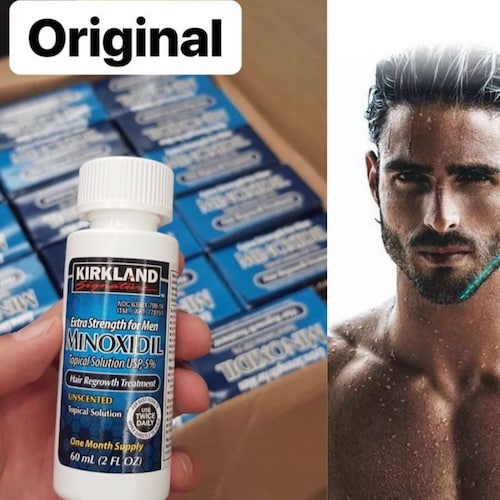 Minoxidil 5% 6 Cajas Para Crecimiento Capilar Barba Y Bigote, Disminuye la pérdida de cabello, Kirkland Signature.