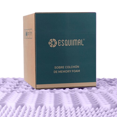 Colchoneta Memory Foam Matrimonial Topper 7 Zonas de Confort Lavanda ESQUIMAL