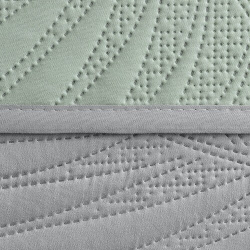 Edredón Ligero King Size Doble Vista con Fundas Menta - Gris REAL TEXTIL