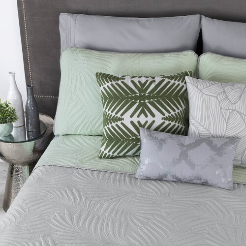 Edredón Ligero King Size Doble Vista con Fundas Menta - Gris REAL TEXTIL